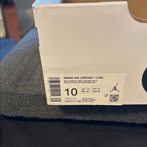 Nike Air Jordan 1 Low in Coconut Milk and Gray